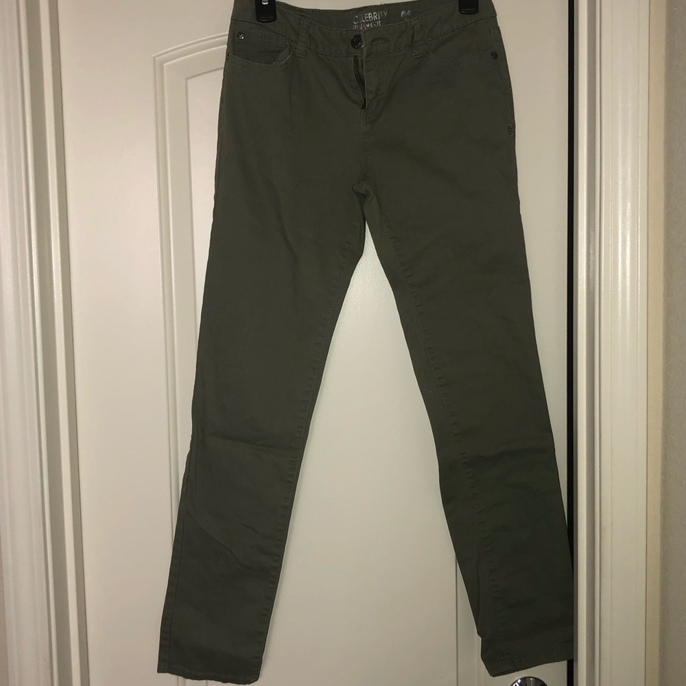 Army green jeans